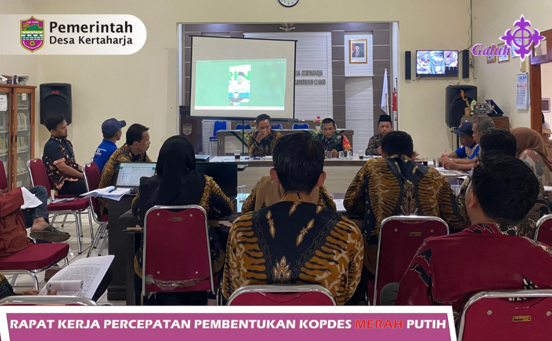 PRA MUSDESUS: PEMDES KERTAHARJA DAN BPD GELAR RAPAT DENGAR PENDAPAT UNTUK BAHAS PEMBENTUKAN KOPERASI DESA MERAH PUTIH